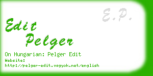 edit pelger business card